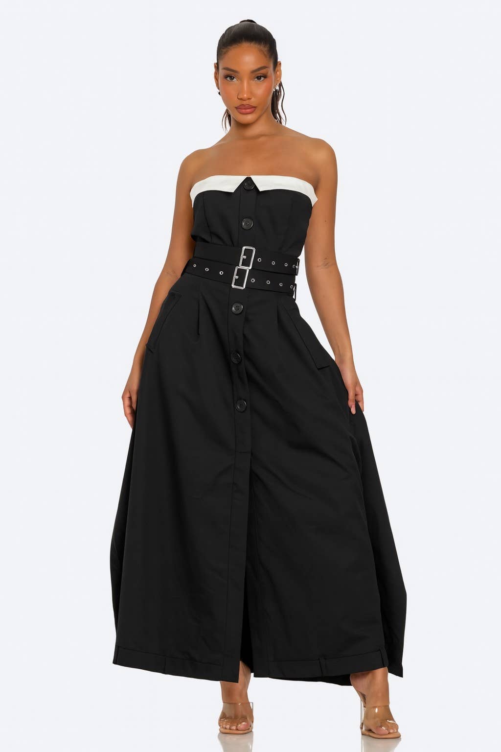 Tailored Trench Midi- Noir  *Back in Stock*